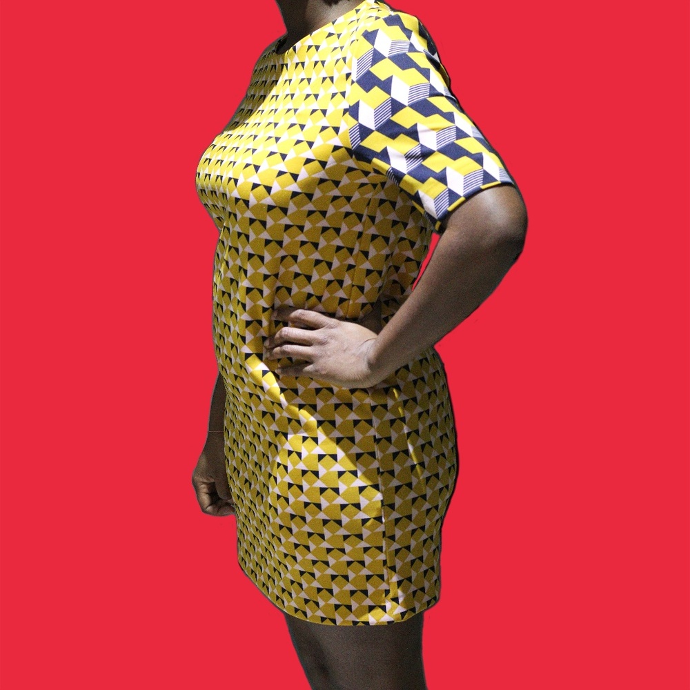H&M Box Fit Multi Pattern Dress - Picture 3 of 5